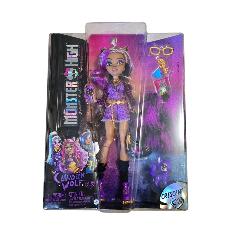 Monster High Clawdeen Wolf Doll Purple and Pink